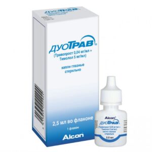 Duotrav (travoprost, timolol) eye drops 2.5 ml.