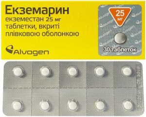 Ecsemarin (exemestane) coated tablets 25 mg. №30