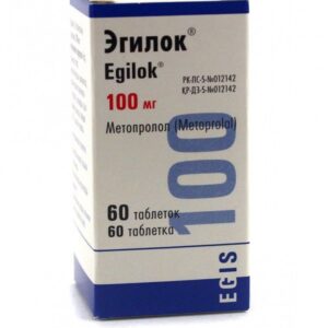 Egylok (metoprolol) tablets 100 mg. №60 vial