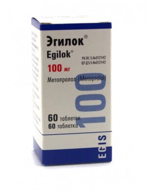 Egylok (metoprolol) tablets 100 mg. №60 vial