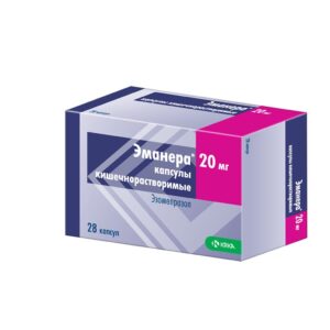 Emanera (esomeprazole) enteric capsules 20 mg. №28