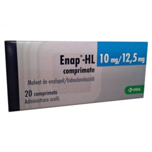 Enap HL (enalapril maleate) tablets 10 mg/12.5 mg. №20