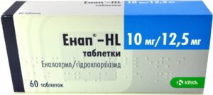 Enap HL (enalapril maleate) tablets 10 mg/12.5 mg. №60