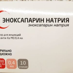 Enoxaparin solution for injections 10000 anti-Cha IU/ml. 0.4 ml. syringe