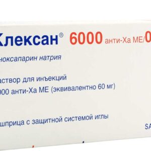 Enoxaparin solution for injections 10000 anti-Cha IU/ml. 0.6 ml. syringe