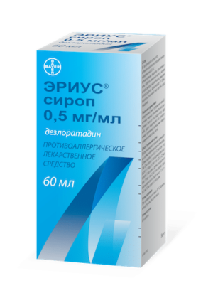 Erius syrup 0.5 mg/ml. 60 ml. vial №1