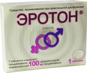 Eroton (sildenafil) tablets 100 mg. №1