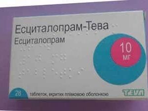 Escitalopram-TEVA (escitalopram) coated tablets 10 mg. №28