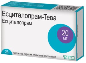 Escitalopram-TEVA (escitalopram) coated tablets 20 mg. №28