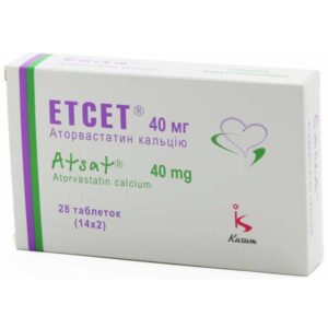 Etset (atorvastatin) coated tablets 40 mg. №28