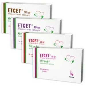 Etset (atorvastatin) coated tablets 80 mg. №28