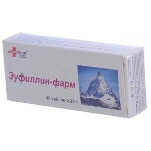 Eufillin-farm (theophylline) tablets 0.25 №40