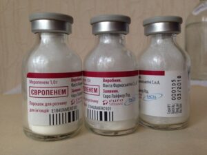 Evropenem (meropenem) powder for solution for injections 1g. №10 vial