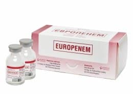 Evropenem (meropenem) powder for solution for injections 500 mg. №10 vial