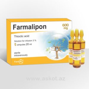 Farmalipon (a-lipoic acid) solution for infusions 30 mg/ml. 20 ml. №5 vial