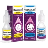 Farmazolin (xylometazoline hydrochloride) nasal drops 0.1% 10 ml.