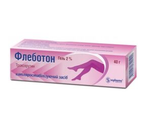 Fleboton (troxerutin) gel 2% 40 g. tube №1