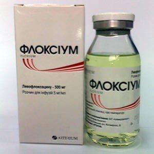 Floxium (levofloxacin) solution for infusions 5 mg/ml. 100 ml. №1 vial