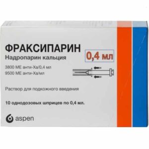 Fraxiparin solution for injections syringe 0.4m (3800 IU/0.4 ml.) №10