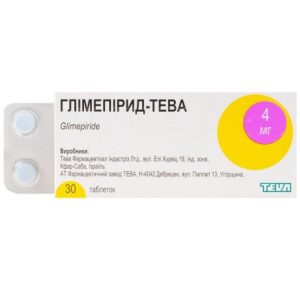 Glimepirid-TEVA tablets 4 mg. №30