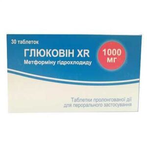 Gliucovin XR tablets with prolonged release 1000 mg. №30