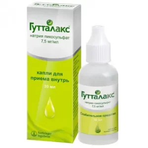 Guttalax drops 7.5 mg/ml. 30 ml.