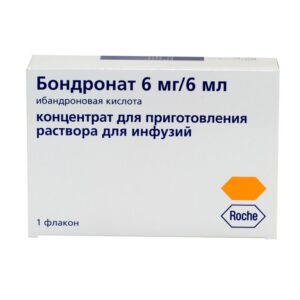 Ibandronic acid concentracted solution for infusions 1 mg/ml. 6 ml. (6 mg.)