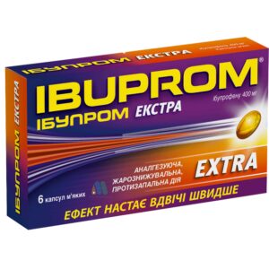 Ibuprom Extrasoft capsules 400 mg. №6