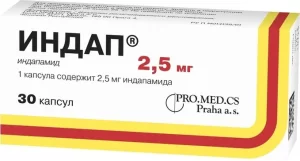 Indap capsules 2.5 mg. №30