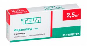 Indapamid-TEVA SR coated tablets with prolonged release 1.5 mg. №30