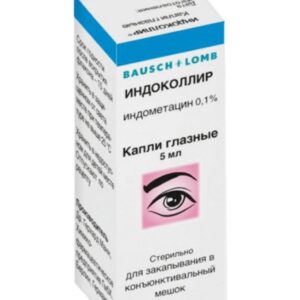 Indocollir eye drops 0.1% 5 ml.