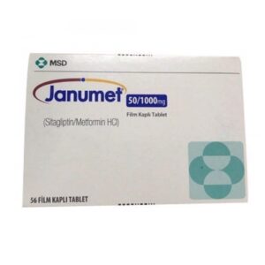 Janumet (metformin + sitagliptin) coated tablets 50 mg/500 mg. №56