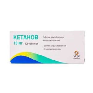 Ketanov (ketorolac tropetamine) coated tablets 10 mg. №100