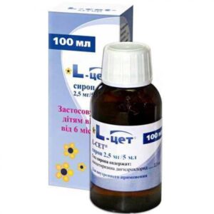 L-cet (levocetirizine dihydrochloride) syrup 2.5 mg/5 ml. 100 ml. vial