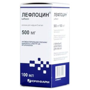 Leflocin solution for infusions 5 mg/ml. 100 ml. vial