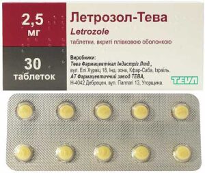 Letrozol-TEVA coated tablets 2.5 mg. №30