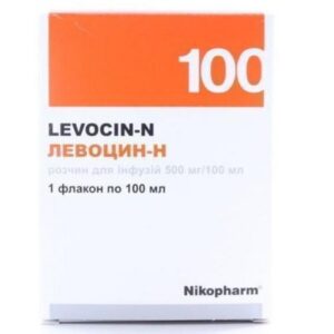 Levocin-N solution for infusions 500 mg/100 ml. 100 ml. vial