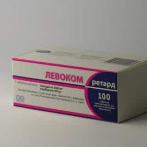 Levocom Retard Asino tablets with prolonged release 200 mg/50 mg. №100