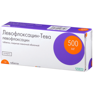 Levofloxacin (levofloxacinum) coated tablets 500 mg. №14