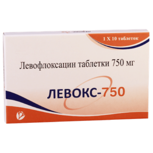 Levox-500 coated tablets 500 mg. №10