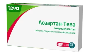 Lozartan-Teva coated tablets 25 mg. №30