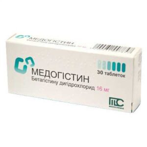 Medogystin (betahistine dihydrochloride) tablets 16 mg. №30