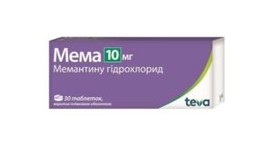 Mema (memantine harehare) coated tablets 10 mg. №30