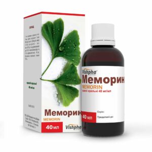 Memorin (dry extract of Ginkgo biloba leaves) oral drops 40 mg/ml. 40 ml.