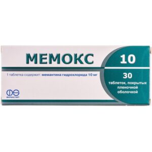 Memox (memantine) 10 coated tablets 10 mg. №30