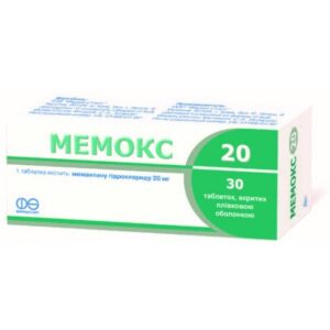 Memox (memantine) 20 coated tablets 20 mg. №30