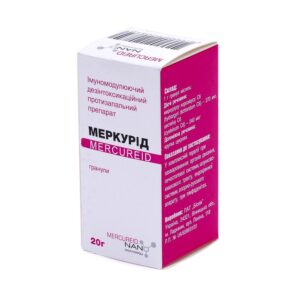 Mercurid (hydrargyri dichloridum C6) homeopathic granules 20 g.