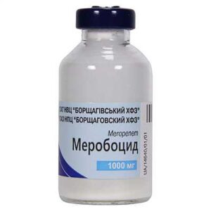 Merobocid (meropenem) powder for solution for injections 1000 mg. №1 vial