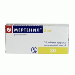 Mertenil (rosuvastatin) coated tablets 5 mg. №30