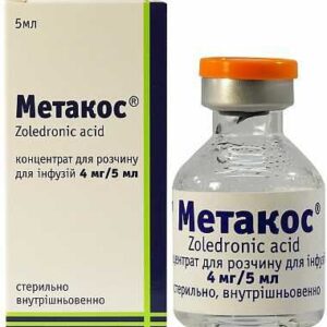 Metacos (zoledronic acid) concentrate for infusions 4 mg/5 ml. 5 ml. vial №1